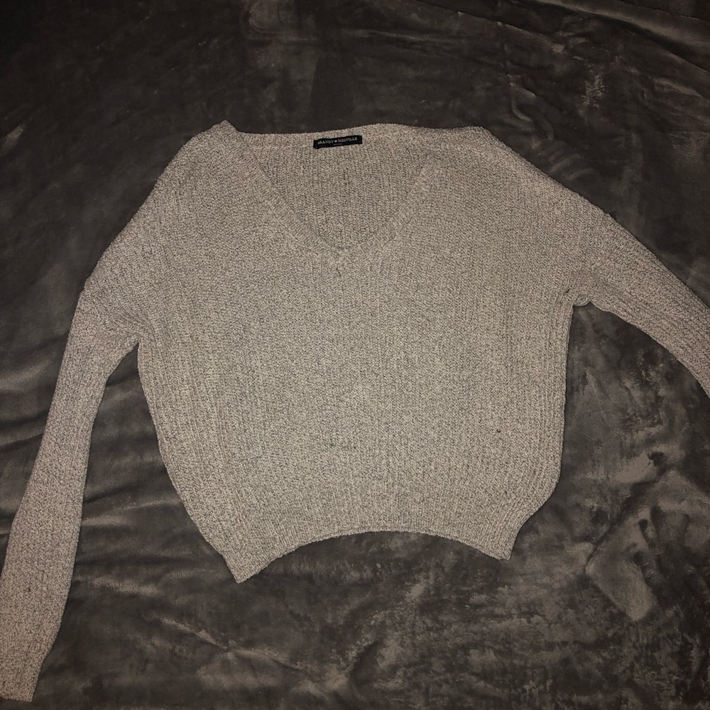 cropped knit brandy melville sweater